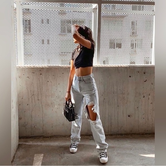 PacSun Denim - PacSun Eco Light Blue 90s Boyfriend Jeans 27 Baggy Distressed Full Length